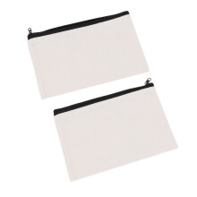 50Pcs Canvas Makeup Bags Canvas Zipper Pouch Bags Pencil Case Blank DIY Bags Cosmetic Pouch