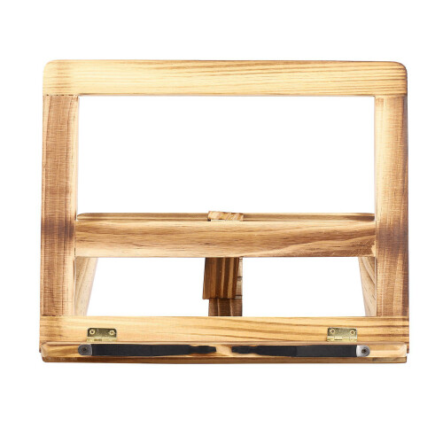 2X Foldable Recipe Book Stand,Wooden Frame Reading Bookshelf,Tablet Pc Support Stand 2