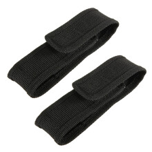 6Pcs 13cm Black Nylon Holster Halter Guerteltasche Tasche fuer LED Taschenlampe