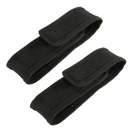 6Pcs 13cm Black Nylon Holster Holder Belt Pouch Case Bag for LED Flashlight Torch 1