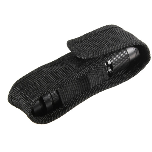 6 X Bolsa 13cm Nilon Negro para LED Linterna 1