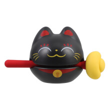 Cartoon Cat Wooden Percussion Instrument with Dual Mode Rhythm Block for Meditation and Mindfulness
