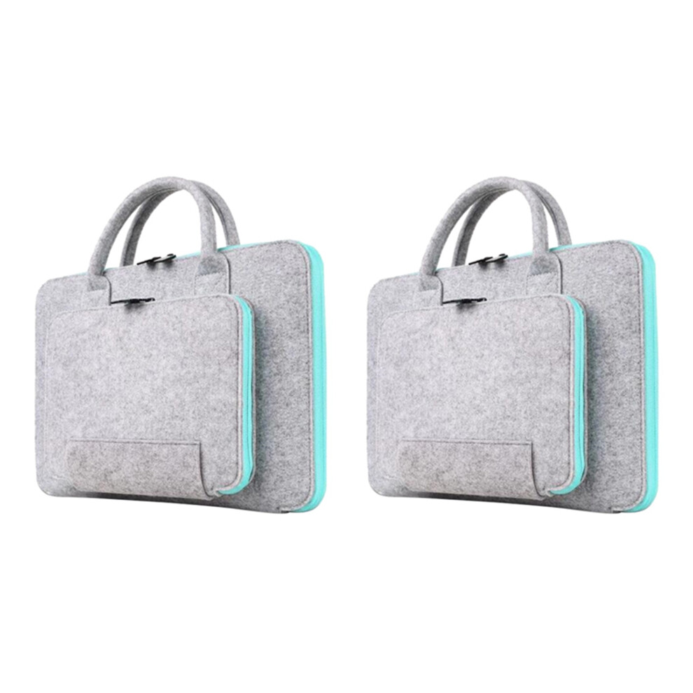 2X New Universal Laptop Bag Notebook Case Briefcase Handlebag Pouch For Air Pro Retina Men Women 11Inch Grey 6031357752452