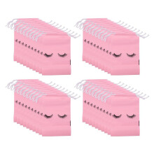 100 Stücke Wimpern Nachsorgebeutel Kunststoff Schminke Taschen Kulturbeutel Schminke Tasche Kosmetikreise mit Kordelzug Rosa,S