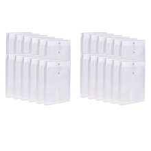 24 Pack Clear Plastic Envelopes Envelopes Expandable Files Document Folders with Button & String Tie Closure A4
