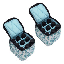 2X 9 Bottles Essential Oil Carrying Case Shockproof Essential Oils Organizer Travel Bag Suitable ()