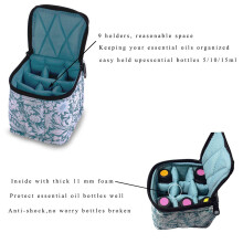 2X 9 Bottles Essential Oil Carrying Case Shockproof Essential Oils Organizer Travel Bag Suitable ()