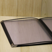 5X Transparent Restaurant Menu Covers for A4 Size Book Style Cafe Bar 8 Pages 16 View