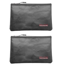 2X Tragbarer Feuerfester Wasserdichter Dokumenten Umschlag Akten Ordner Geldbeutel Feuerfeste Geld Beutel Lipo Sichere Tasche B