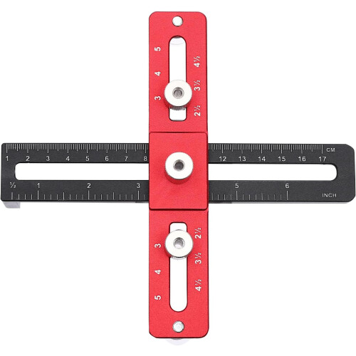 Cabinet Hardware Jig with Adjustable Hole Spacing for Precision Cabinet Handle Installation 2