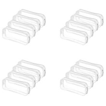 16 Pcs Clear Pencil Case Capacity Transparent Pen Pencil Bag PVC Pen Pencil Zipper Pouches