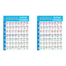 2X Acoustic Guitar Practice Chords Scale Chart Guitar Chord Fingering Diagram Lessons Music for Guitar Beginner,S
