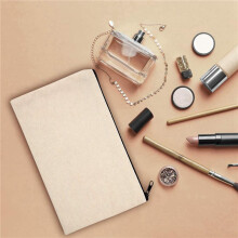 20 Pcs Blank DIY  Bag Canvas Pen Case Blank Makeup Bags - Canvas Pencil Bag Cotton Canvas Cosmetic Bag Travel Bag