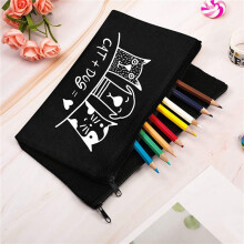 80 Bolsas Lona para Lápices, Bolsas Maquillaje Cremallera, Bolsas Bricolaje para Manualidades , Bolsas Almacenamiento Estacionarias para