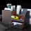 3Pcs PU Leather Multi-Function Desk Stationery Organizer Storage Box Pen/Pencil,Cell Phone, (Brown-Flannel) 4