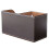 3Pcs PU Leather Multi-Function Desk Stationery Organizer Storage Box Pen/Pencil,Cell Phone, (Brown-Flannel) 3