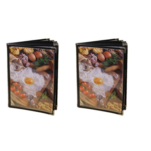 2X Copertine per Menu Ristorante Trasparenti per Bar Nel Stile Libro A4 Bar 8 Pagine 16 Visualizza