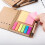3 Packs Spiral Notebook Steno Pads Lined Notepad with Pen in Holder, Sticky Notes, Page  Colored Index Tabs Flags 6