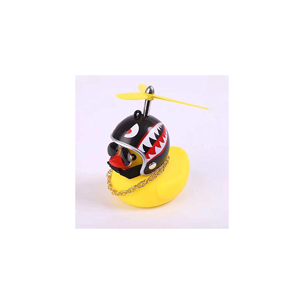 Rubber Duck Car Ornament Duck With Propeller Helmet Cute Dashboard Decoration And Yellow/Black/White 9169991076690