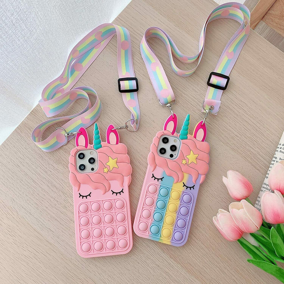 Fidget Phone Case With Stress Relief Pop Bubbles For Samsung Galaxy S21 Plus Silicone Protective Cover 9169991076720