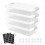 4 Pcs Under Bed Storage Containers with Wheels and Lids, Clear Stackable Large Capacity Bins for Clothes 1