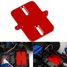 RC Car ESC Mount Plate Aluminum Upgrade for Traxxas 1/16 Mini Maxx 4WD Monster Truck Red