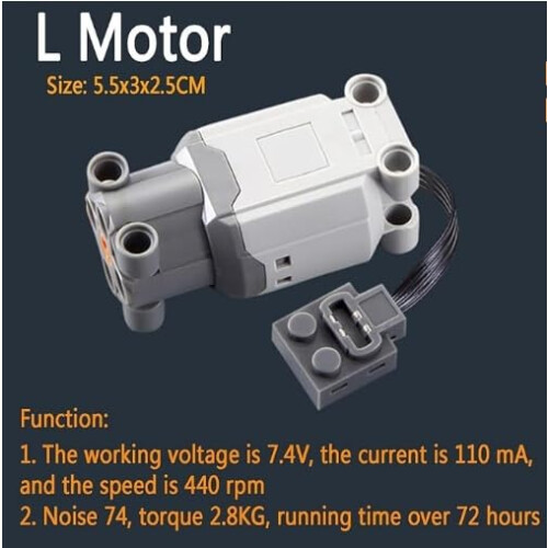 Power Functions Motor Kit with Wireless Speed Control, Servo Steering and LED Lighting, 32pcs for 2