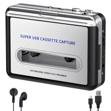 Cassette to MP3 Converter Portable Player with AutoReverse USB Digital Tape Converter