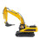 (As show, One size) 1:50 Alloy Excavator Model Engineering Construction High Simulation Car Vehicle 3