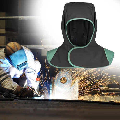 Flame Resistant Welding Hood with Breathable Mesh Lining, Adjustable Fireproof Cap for Welders 1