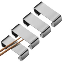 4pcs 304 Stainless Steel Chopstick Rest Set, AntiSlip Utensil Holder for Tabletop, Dishwasher Safe