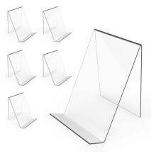6er-Pack Acryl-Buchständer, Transparente Buch-Ausstellungsstaffelei, Acryl-Buchständerhalter zum Präsentieren Von Comic-Büchern, Alben