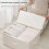 Ultra Space Saving Self Compression Organizer, Ultralight Compression Packing Cubes Travel Creamy White 3