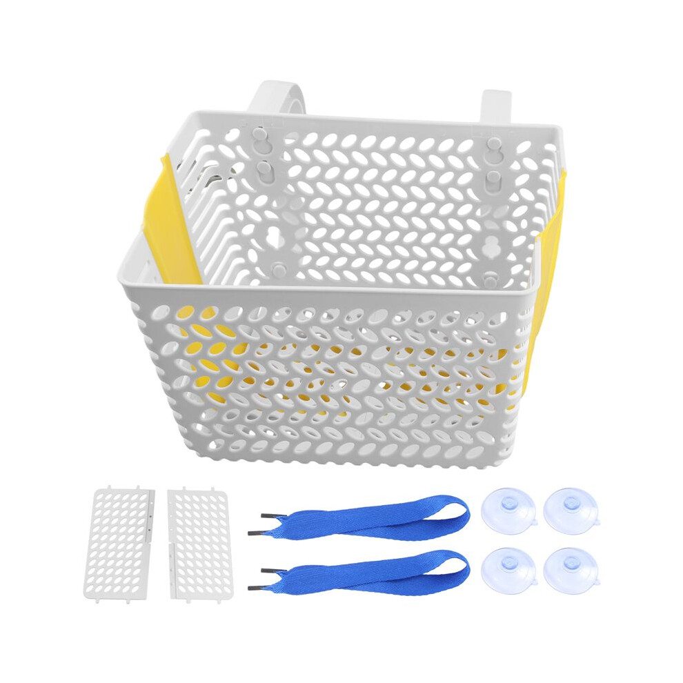 Poolside Storage Basket, Swimming Pool Storage Basket, Above Ground Pool Basket, Suction Cup Storage Basket White 4713955626886