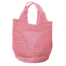 Summer Fashion Beach Bags Women Shoulder Bag Hollow Handwoven Simple Soft Handbag Large Casual Tote Storage Bag J