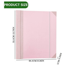 File Folders with Labels,Cute Paper Organizer with Zipper Pouch, Portable Documents Organizer for Home Office,