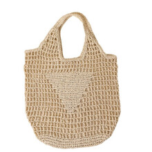 Summer Fashion Beach Bags Women Shoulder Bag Hollow Handwoven Simple Soft Handbag Large Casual Tote Storage Bag I