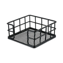 Sticky Note Holder, Metal Sticky Note Holder 3.6x 3.6x1.8 Square Black Sticky Note Dispenser Holder for Desk Office Dorm
