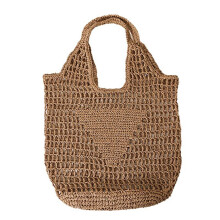 Summer Fashion Beach Bags Women Shoulder Bag Hollow Handwoven Simple Soft Handbag Large Casual Tote Storage Bag E