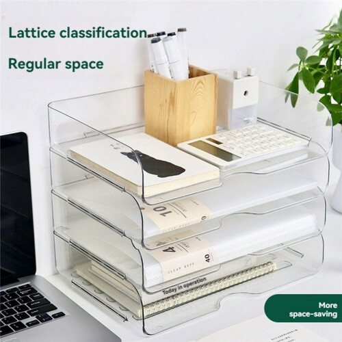 Office Organization and Storage, Letter Tray Desk Organizer, Stackable Document Organizer, Paper Organizer,4Pcs 2