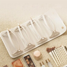 Large Capacity Travel Makeup Bag Organizer Pouch with Foldable Design Waterproof Toiletry and Make Bag Brown