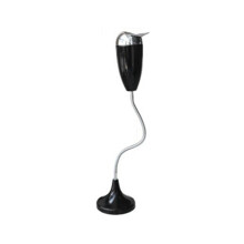 Floor Adjustable Vertical Ashtray Outdoor Courtyard Windproof Vertical Ashtray with Lid Bendable Pipe Black