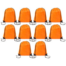 Drawstring Backpack Backpack Suitable for Gym, Storage & Travel Sports Drawstring Bag Orange Color