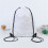 Polyester Drawstring Bag Sports  Drawstring Bag Storage Bag Drawstring Bag White 2