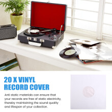 20st 12-Tums Vinylskivomslagspapper Antistatisk Dammsäker CD-Spelare Skyddsfodral med Innerpåse