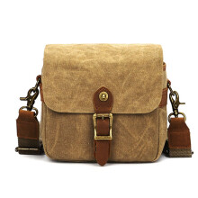 Bolsa de Lona para Câmera SLR Bolsas de Mensageiro Individuais Mochilas de Ombro para Fotografia À Prova D'Água e Resistentes Ao Desgaste Cáqui