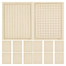 100 Sheets Chinese Calligraphy Xuan-Paper with 2 Styles Grids Japanese Sumi Paper Brush Ink Calligraphy for Beginners