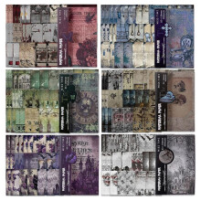 180 Arkuszy Antycznego Papieru do Scrapbookingu na Halloween, Artykuły do Dziennika do Dark Academia Gothic DIY Crafts