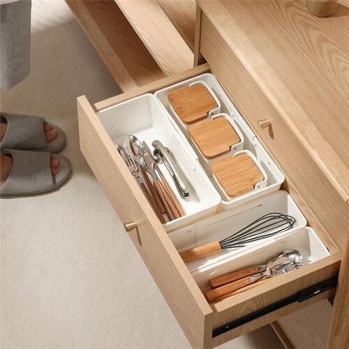 Retractable Drawer Organizer for Desk Compartment Storage Box Adjustable Clothes Container Makeup Sorting Storage Box A 2