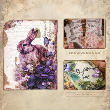 60Pcs Vintage Scrapbooking Paper Decoupage Paper for Furniture Crafts Plants Antique Looking Papers